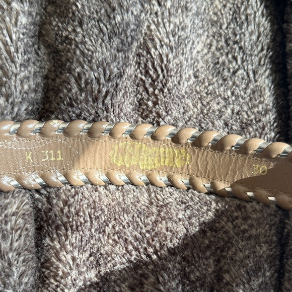 Brown and Silver Nocona Woven Leather Belt - Picture 8 of 10